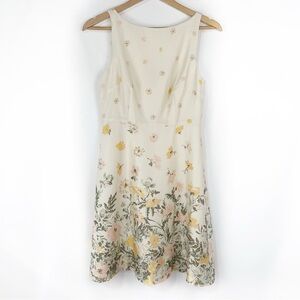 LOFT Spring Floral Fit & Flare Dress